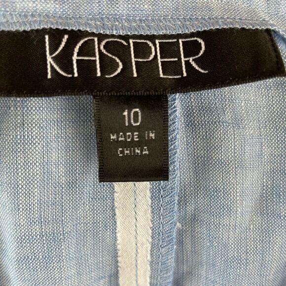 NWT Kasper Light Blue Linen Skirt Size 10 - Picture 8 of 8